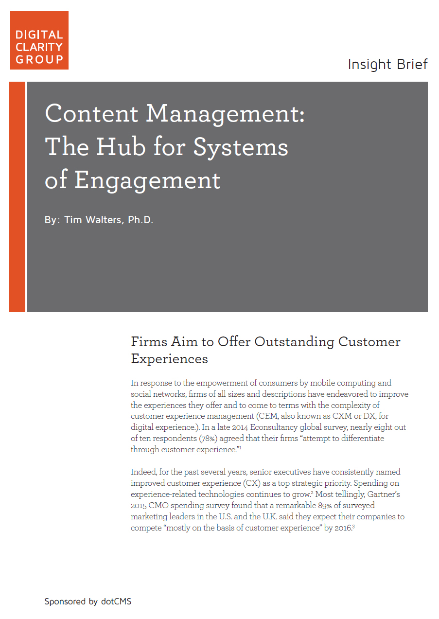 Content Management: The Hub for Systems of Engagement