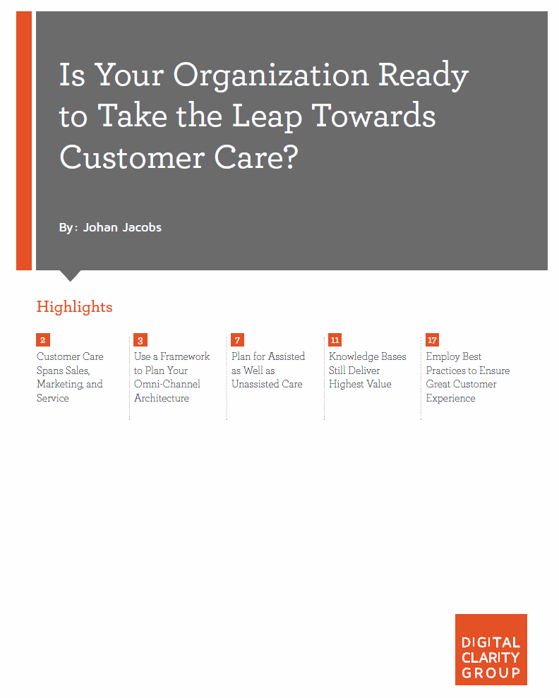 Is Your Organization Ready to Take the Leap Towards Customer Care?